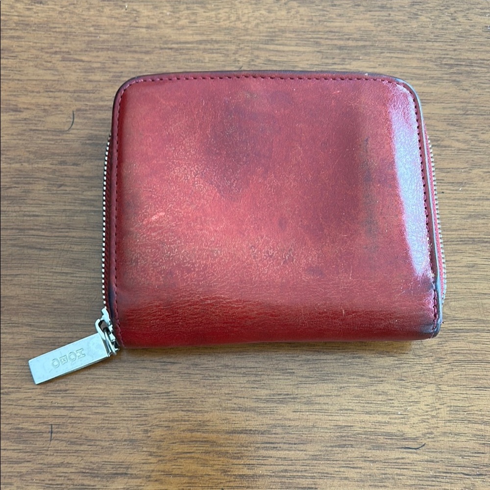 Hobo Red Leather Wallet